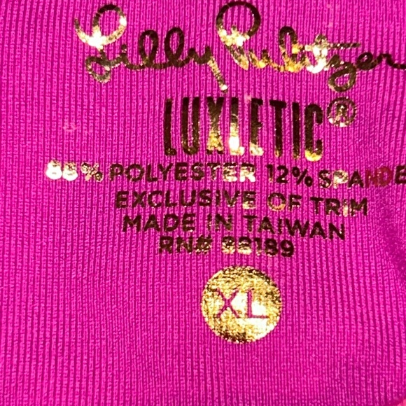Lilly Pulitzer A Jungle In Here Pink Navy Leggings Size XL - Picture 4 of 4